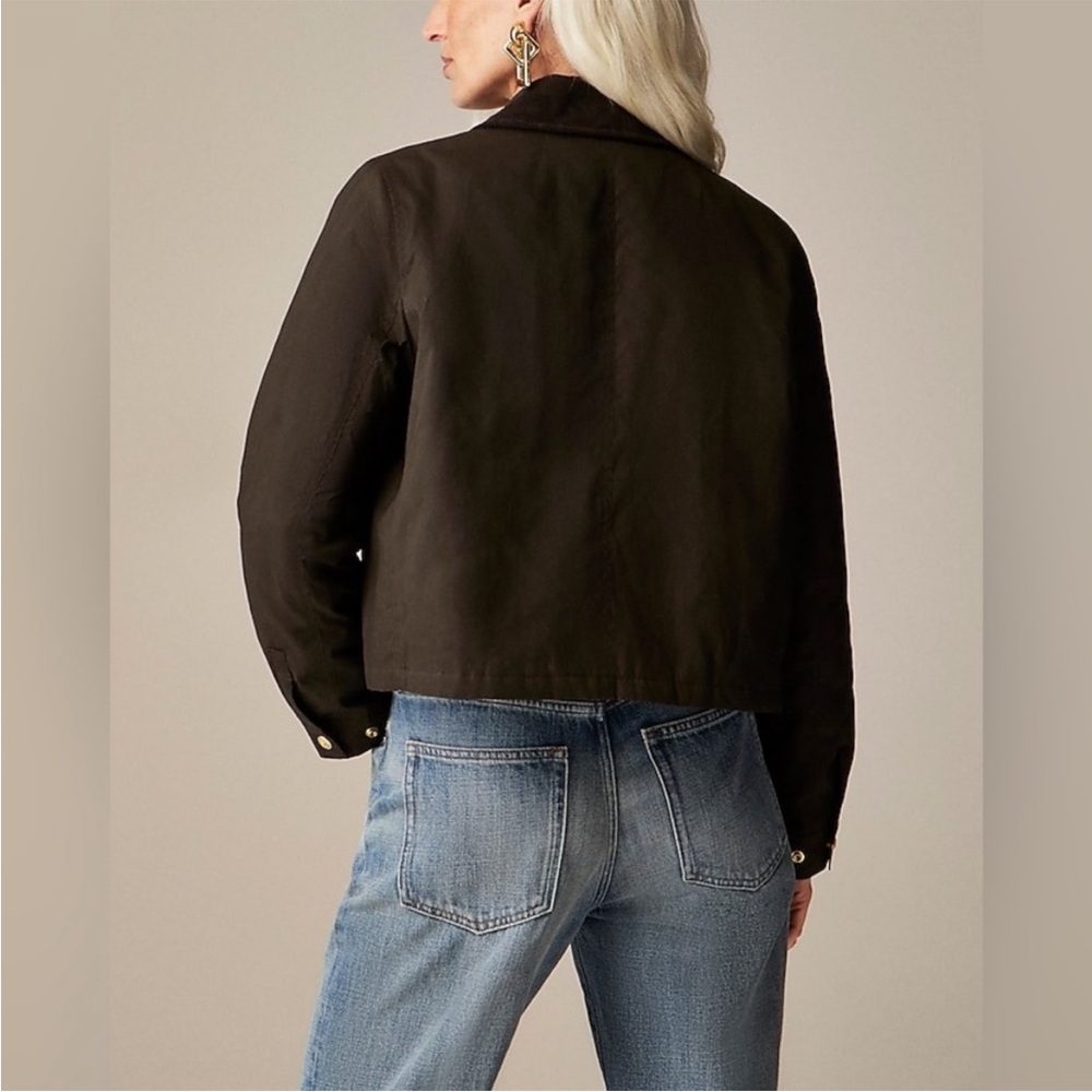 J. Crew Black Utility Jacket with Contrast Collar - Picture 12 of 15